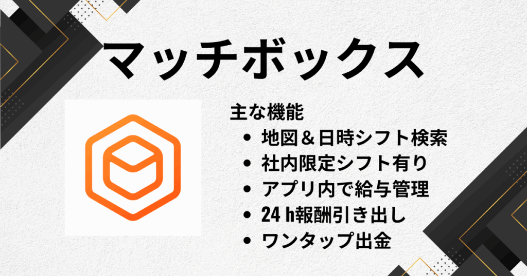 スキマバイトアプリのおすすめにマッチボックス