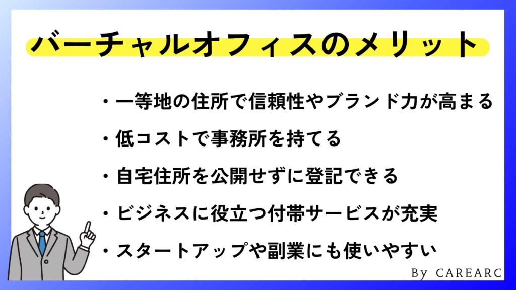 バーチャルオフィスのメリット