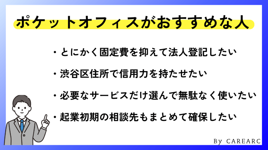 ポケットオフィスがおすすめな人